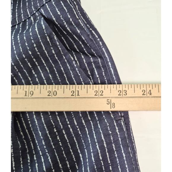 Ryegrass Wide Leg High Rise Pants Womens Sz 16 Navy Chalk Stripe Trousers NWT - Picture 6 of 8